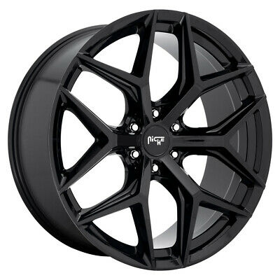 9.5x22 Niche Wheels M231 Vice Suv Gloss Black Wheel 6x135 ET30 CB87.10