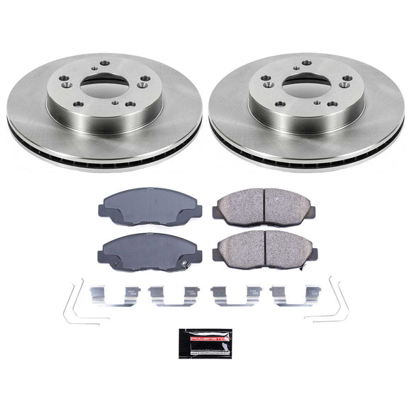 PowerStop OE Stock Replacement Low-Dust Ceramic Brake Pad and Rotor Kit
