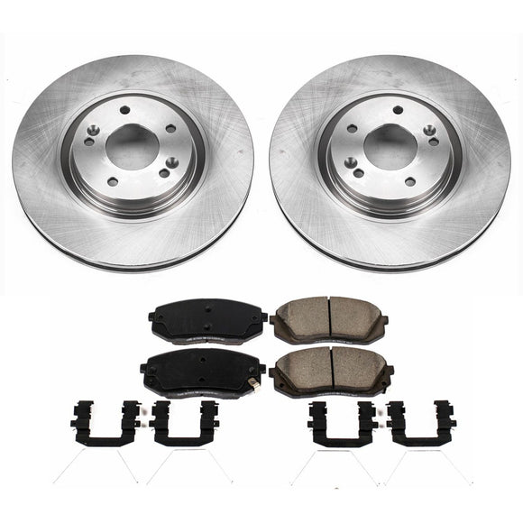 PowerStop OE Stock Replacement Low-Dust Ceramic Brake Pad and Rotor Kit