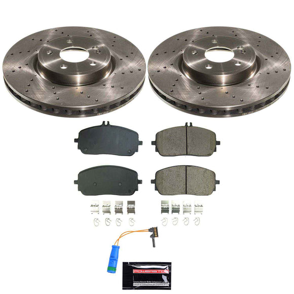 PowerStop OE Stock Replacement Low-Dust Ceramic Brake Pad and Rotor Kit