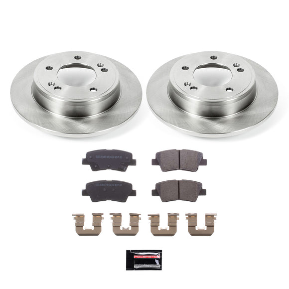 PowerStop OE Stock Replacement Low-Dust Ceramic Brake Pad and Rotor Kit