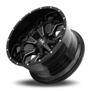 22x10 Hardrock Devastator Gloss Black Milled 5x127/139.7 ET-25 wheel/rim