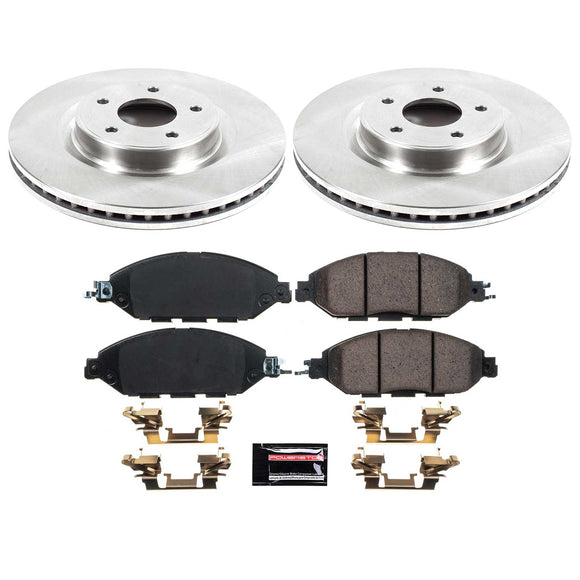 PowerStop OE Stock Replacement Low-Dust Ceramic Brake Pad and Rotor Kit