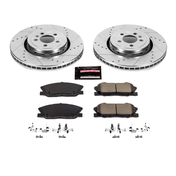 PowerStop Z23 Daily Driver Carbon-Fiber Ceramic Brake Pad and Drilled & Slotted