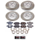 PowerStop Semi-Coated Rotor and Low-Dust Ceramic Brake Pad Kit