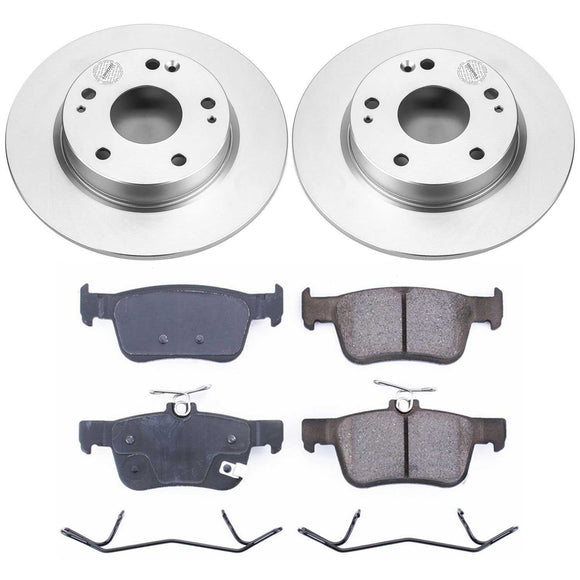 PowerStop Genuine Geomet Coated Rotor and Low-Dust Ceramic Brake Pad Kit