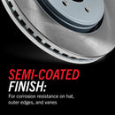 PowerStop Semi-Coated Rotor and Low-Dust Ceramic Brake Pad Kit