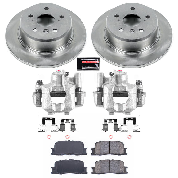 PowerStop OE Stock Replacement Low-Dust Ceramic Brake Pad, Rotor and Caliper Kit