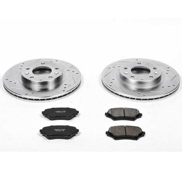PowerStop Z23 Daily Driver Carbon-Fiber Ceramic Brake Pad and Drilled & Slotted