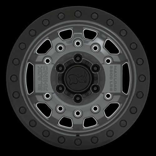 17X8.5 Black Rhino AVENGER Beadlock BTL-GRY BLK-HDW 6X139.7 ET0 wheel/rim