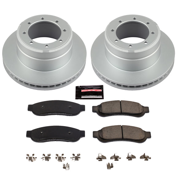 PowerStop Genuine Geomet Coated Rotor and Low-Dust Ceramic Brake Pad Kit