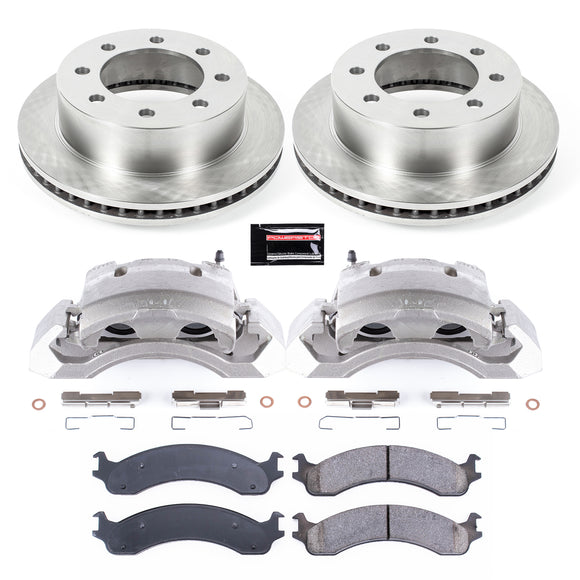 PowerStop OE Stock Replacement Low-Dust Ceramic Brake Pad, Rotor and Caliper Kit