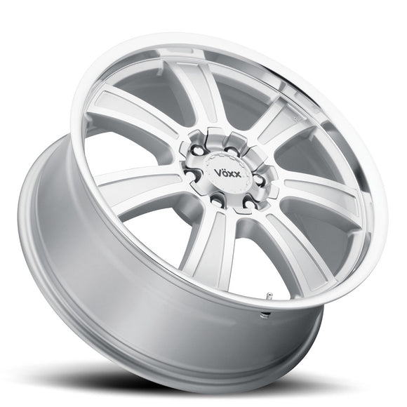 17x8.5 Voxx Turin Silver Mach Face and Lip 6x132/139.7 ET39 wheel/rim