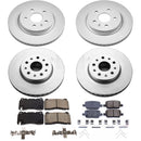PowerStop Genuine Geomet Coated Rotor and Low-Dust Ceramic Brake Pad Kit