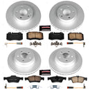 PowerStop Genuine Geomet Coated Rotor and Carbon-Fiber Ceramic Brake Pad Kit