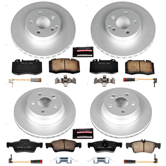 PowerStop Genuine Geomet Coated Rotor and Carbon-Fiber Ceramic Brake Pad Kit