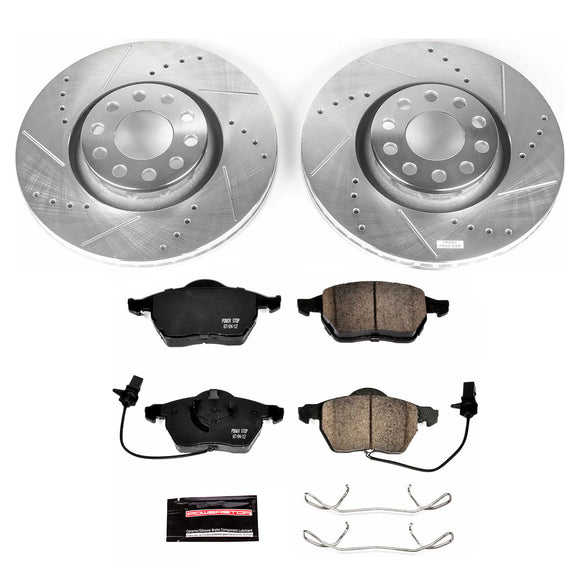 PowerStop Z23 Daily Driver Carbon-Fiber Ceramic Brake Pad and Drilled & Slotted
