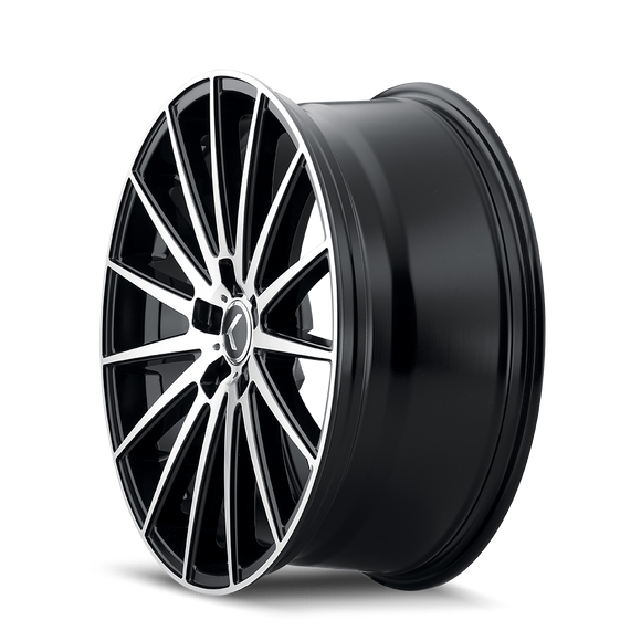 22x8.5 Kraze KR191 Stunna Black Machined 5x114.3 5x4.5 ET38 Wheel Rim