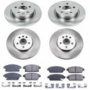PowerStop OE Stock Replacement Low-Dust Ceramic Brake Pad and Rotor Kit