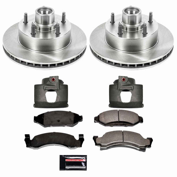 PowerStop OE Stock Replacement Low-Dust Ceramic Brake Pad, Rotor and Caliper Kit
