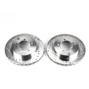 PowerStop Evolution Drilled Slotted Rotors Pair Rear For Dodge Stealth
