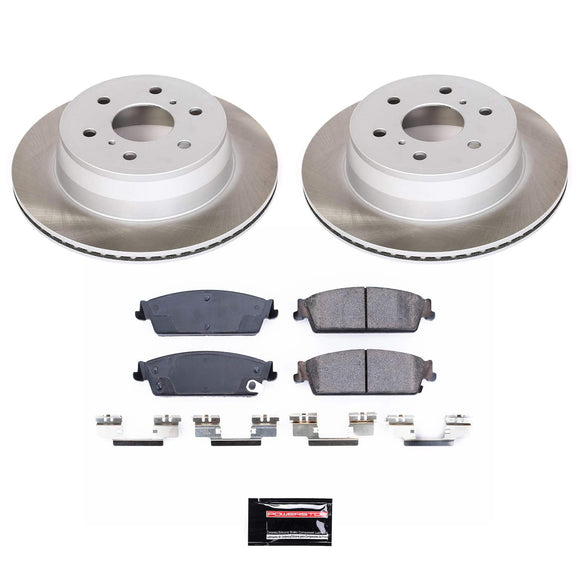 PowerStop Semi-Coated Rotor and Low-Dust Ceramic Brake Pad Kit