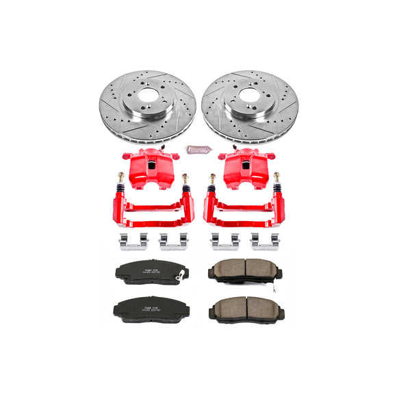 PowerStop Z23 Daily Driver Carbon-Fiber Ceramic Pads Drilled & Slotted Rotor & C