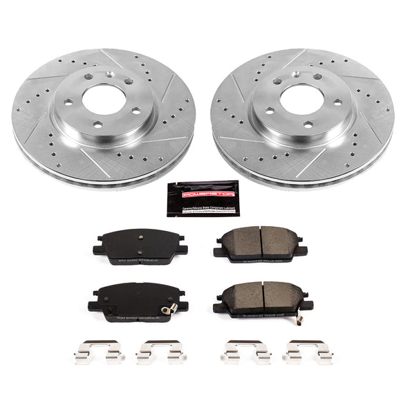 PowerStop Z23 Daily Driver Carbon-Fiber Ceramic Brake Pad and Drilled & Slotted