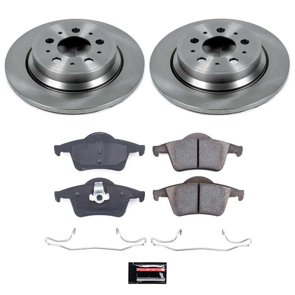 PowerStop OE Stock Replacement Low-Dust Ceramic Brake Pad and Rotor Kit
