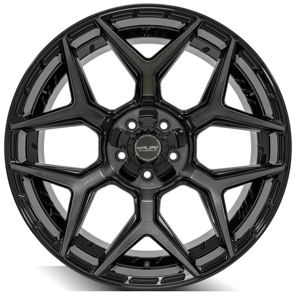 4Play Gen3 4P06 22x10 Black Brushed Face Tinted Wheel 5x127 ET-18 CB87.1