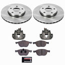 PowerStop OE Stock Replacement Low-Dust Ceramic Brake Pad, Rotor and Caliper Kit