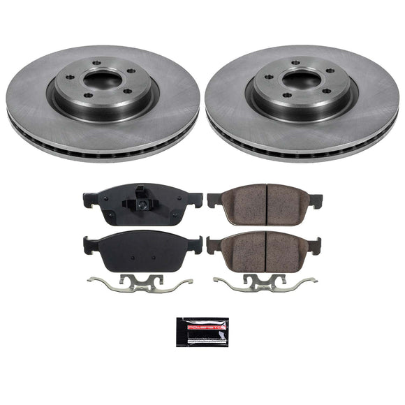 PowerStop OE Stock Replacement Low-Dust Ceramic Brake Pad and Rotor Kit