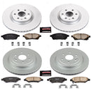 PowerStop Genuine Geomet Coated Rotor and Low-Dust Ceramic Brake Pad Kit