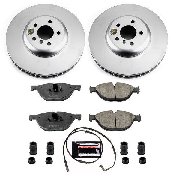 PowerStop Genuine Geomet Coated Rotor and Carbon-Fiber Ceramic Brake Pad Kit