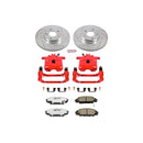 PowerStop Z26 Street Performance Ceramic Brake Pad, Drilled Slotted Rotor, and C