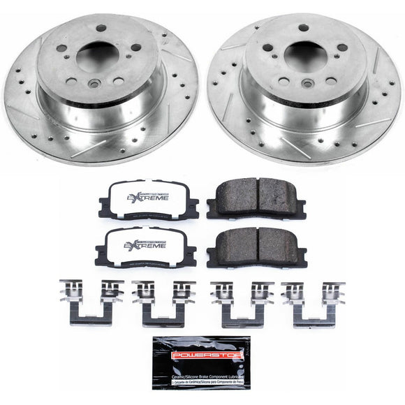 PowerStop Z36 Carbon-Fiber Ceramic Brake Pad with Drilled and Slotted Rotor Kit