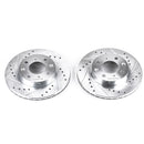 PowerStop Evolution Drilled Slotted Rotors Pair Front For Honda CRX
