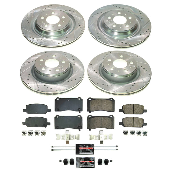 PowerStop Z23 Daily Driver Carbon-Fiber Ceramic Brake Pad and Drilled & Slotted