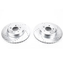 PowerStop Evolution Drilled Slotted Rotors Pair Rear For BMW 335i