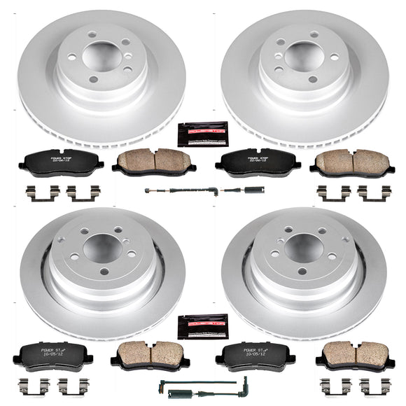 PowerStop Genuine Geomet Coated Rotor and Carbon-Fiber Ceramic Brake Pad Kit