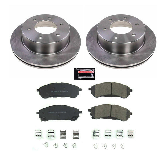 PowerStop OE Stock Replacement Low-Dust Ceramic Brake Pad and Rotor Kit