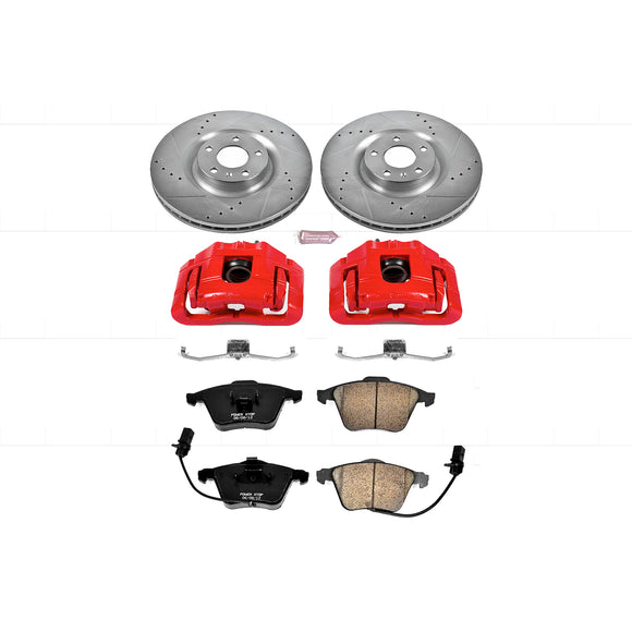 PowerStop Z23 Daily Driver Carbon-Fiber Ceramic Pads Drilled & Slotted Rotor & C