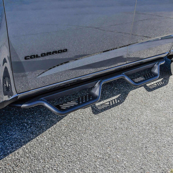 Westin Outlaw Drop Nerf Step Bars Powder Coated Textured Black Steel 20-14015
