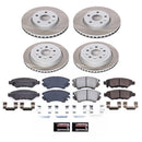 PowerStop Semi-Coated Rotor and Low-Dust Ceramic Brake Pad Kit