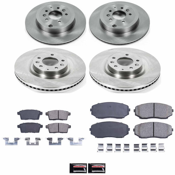 PowerStop OE Stock Replacement Low-Dust Ceramic Brake Pad and Rotor Kit