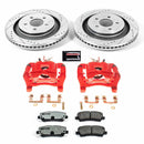 PowerStop Z26 Street Performance Ceramic Brake Pad, Drilled Slotted Rotor, and C
