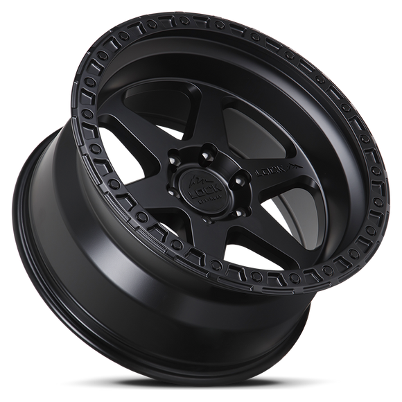 20x10 Lock Off-Road Olympus Matte Black Ring 6x135 ET-24 Wheel Rim