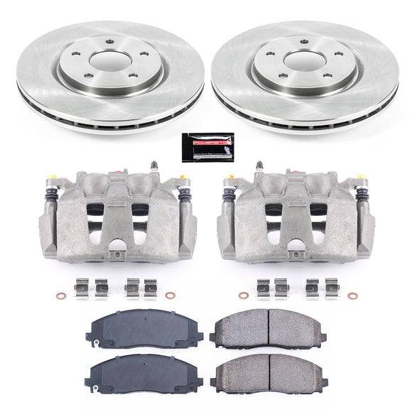 PowerStop OE Stock Replacement Low-Dust Ceramic Brake Pad, Rotor and Caliper Kit