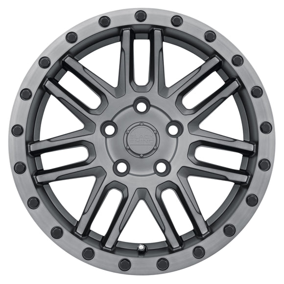 18x8 Black Rhino Arches Matte Brushed Gunmetal Black Bolts 5x127 ET30.00 Wheel
