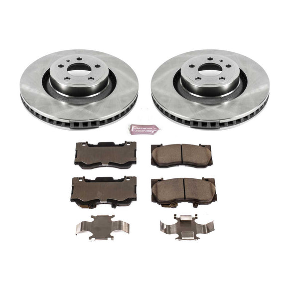 PowerStop OE Stock Replacement Low-Dust Ceramic Brake Pad and Rotor Kit